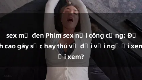 sex mỹ đen Phim sex nơi công cộng: Đỉnh cao gây sốc hay thú vị đối với người xem?